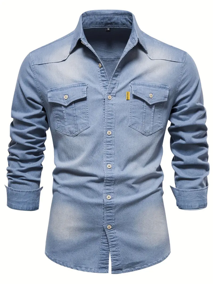 Tygo – Denim Overhemd met Lange Mouwen