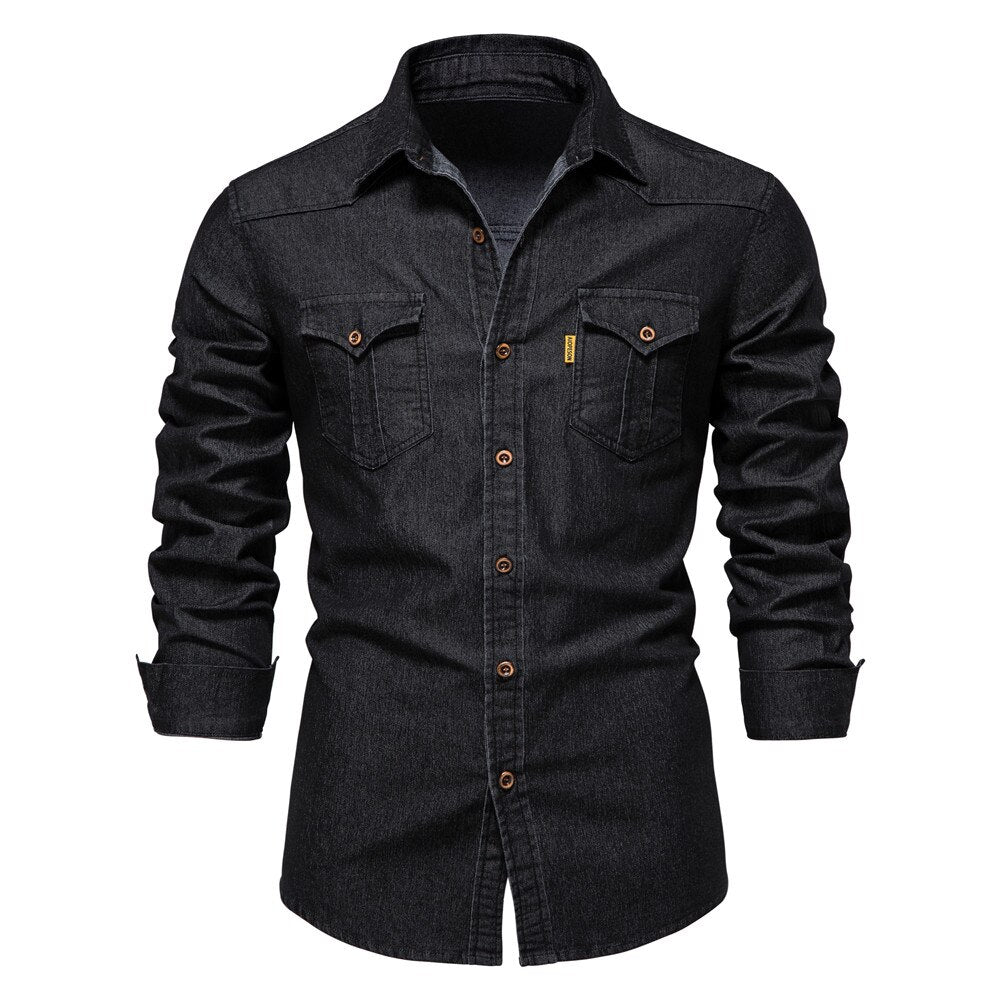 Tygo – Denim Overhemd met Lange Mouwen
