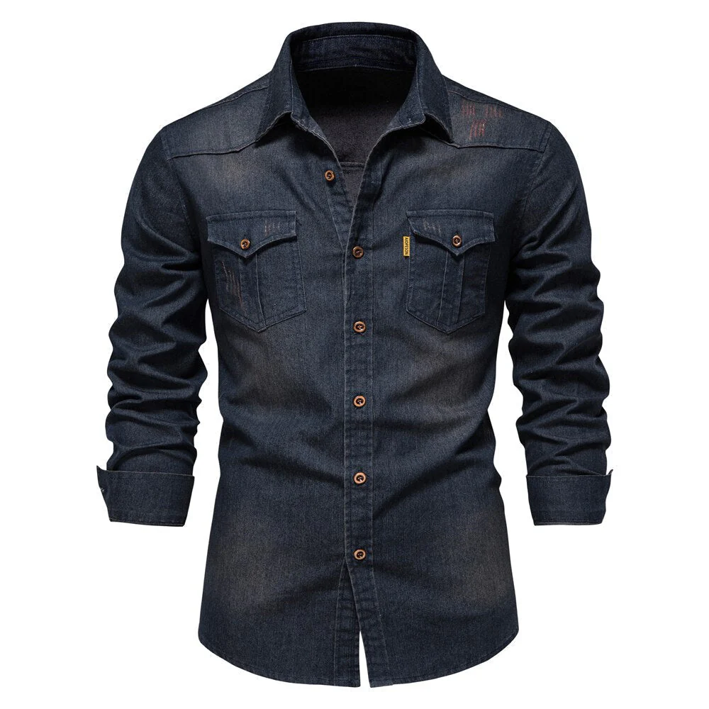 Tygo – Denim Overhemd met Lange Mouwen